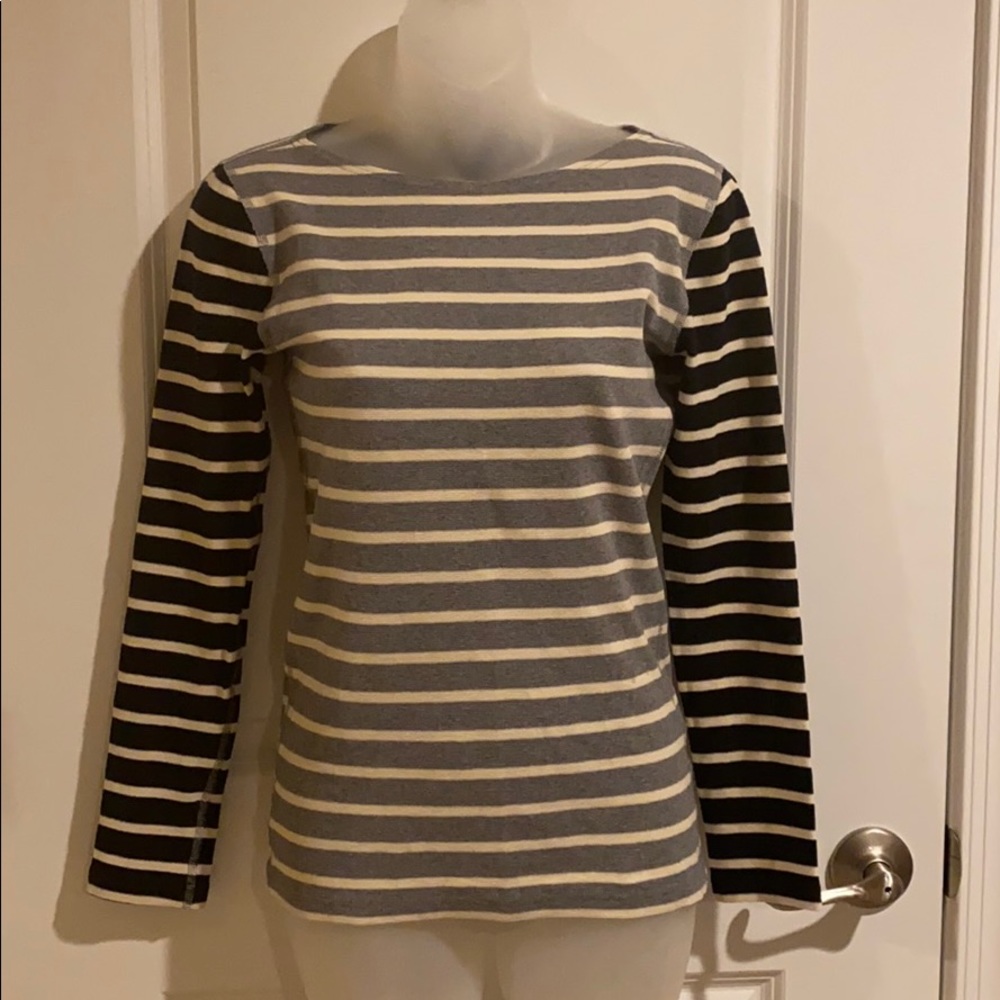 ELUC JCrew Striped Long Sleeve Sweater Top